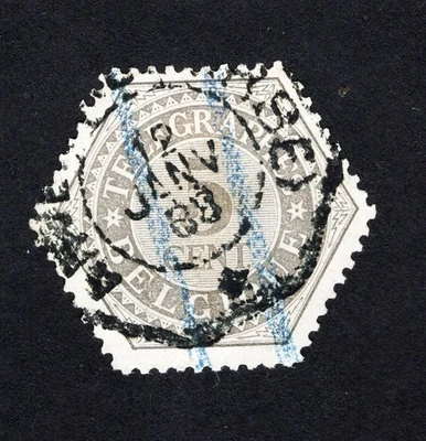 Belgium 1879 stamp telegraphen Mi# 3 used CV=18$ - Image 1 of 2