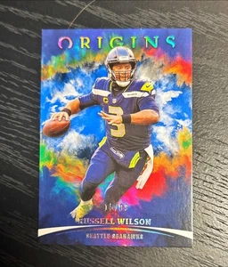 2021 Panini Origins Blue /99 Russell Wilson #85 Short Print Seahawks - Bild 1 von 2
