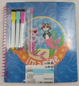 Creatology Summer Camp Dry Erase Activity Book Cat Mermaids - Picture 1 of 3