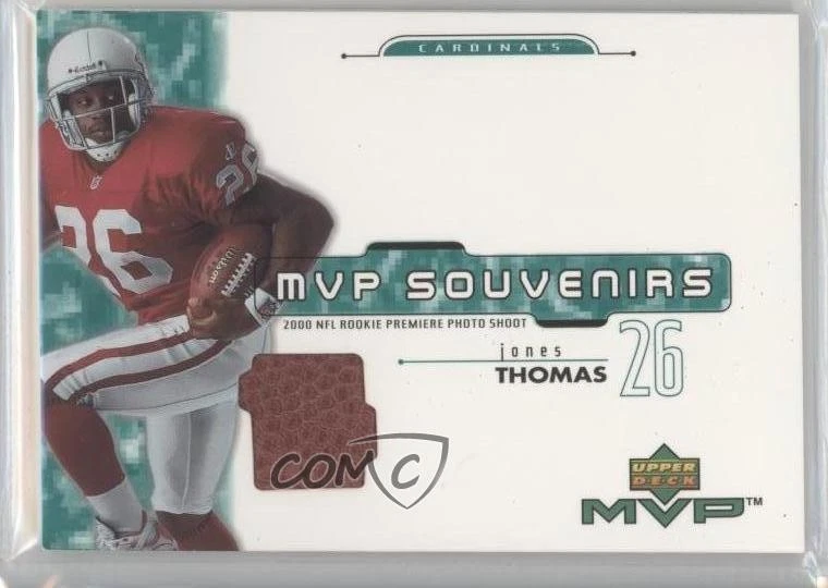 2001 Upper Deck MVP Souvenirs Thomas Jones #TJ - Image 1 of 2