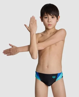 Arena 男孩游泳内裤竞技场游泳内裤面板,黑色/皇家 140 厘米 — 第 1/4 张图片