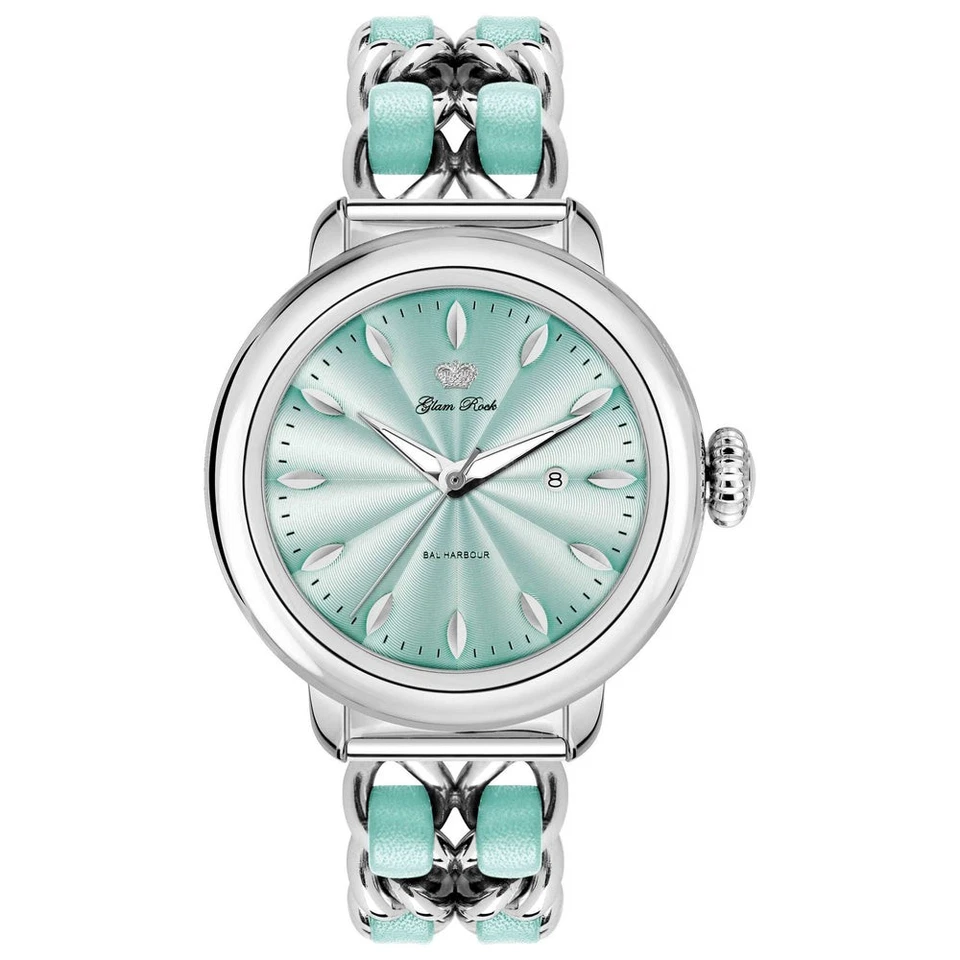 Glam Rock Women's Bal Harbour Swiss Made Light Green Quartz 40mm Watch GR77027 - image 1 of 1