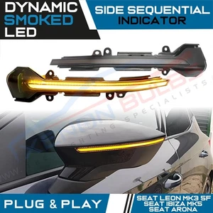 2x Dynamic LED Turn Signal Mirror Light Indicator Seat Leon MK3 Ibiza 5F 13+ M16 - Picture 1 of 5