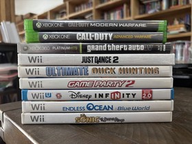 Video Game Lot Of  9 Games  Wii Xbox 360 Xbox One