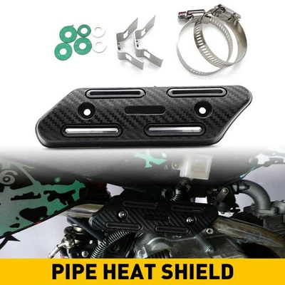 Aluminum Exhaust Muffler Pipe Heat Shield Cover Black Universal for Motorcycle - Image 1 of 4