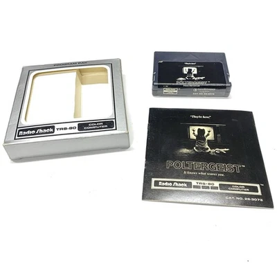 Vintage TRS-80 "POLTERGEIST" CARTRIDGE, BOX, MANUAL*Radio Shack 1982 Cat 26-3073 - Image 1 of 4