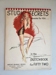 1952 Mac Pherson Studio Secrets Revealed Pinup Calendar Midcap Bearing SA - Picture 1 of 15