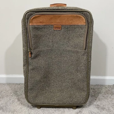 Hartmann Tweed & Belting Leather 24" Upright Wheeled Carry On Exp Suitcase - Image 1 of 4
