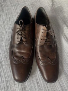 Hugo Boss elegante Oxford-Lederschuhe mit Flügelspitze Größe 11,5 - Bild 1 von 4