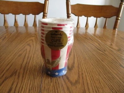 SELLO VINTAGE TAZAS FRÍAS Y CALIENTES CERA PAPEL ROJO BLANCO Y AZUL ESTRELLAS ÁGUILA Foto 1 de 4