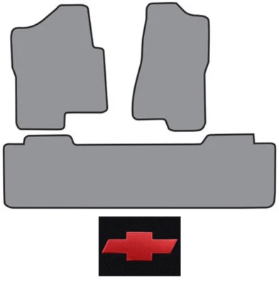 2001-2003 Chevrolet Silverado 1500 HD Ext Cab 2pc Fronts 1pc Rear Logo Floor Mat - Image 1 of 2