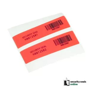 Red 110mm x 30mm Dual-Colour Tamper Evident Security Seal VOID Labels Stickers - Picture 1 of 4