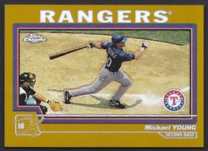 2004 Topps Chrome Gold Refractor #41 Michael Young Texas Rangers