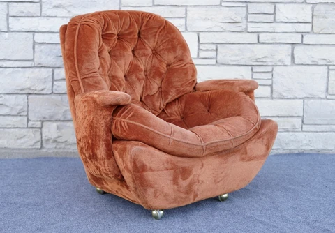 Mid Century Modern Michel Ducaroy Style Kay Chair Chair Co Orange Lounge Chair Cover
