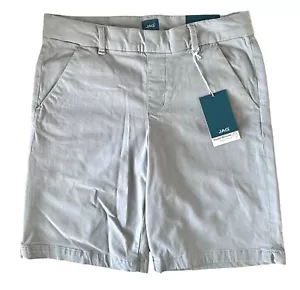 JAG Women's Maddie Mid Rise Bermuda Pull-On Shorts w/ Pockets Size 8 Gray - Picture 1 of 9