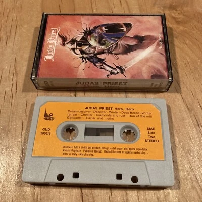 Judas Priest - Hero Hero CASSETTE TAPE 1st Italian issue halford judas priest - Image 1 of 4