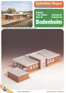 Paper Building Train Station Model Bodenheim 1:90 Schreiber-Bogen - Picture 1 of 4