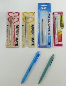 2 Vintage PaperMate Double Heart pens & lubriglide jumbo powerpoint refills - Picture 1 of 4