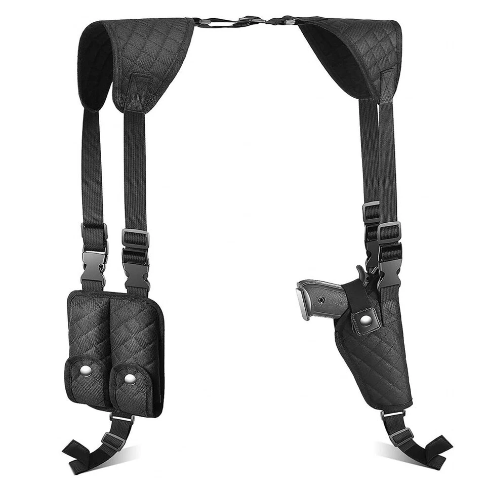 Funda táctica de hombro oculta para pistola con doble bolsa de cargador Foto 1 de 4