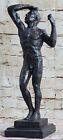 LARGE RODIN LOVELY QUALITY PURE BRONZE SCULPTURE STRONG MAN ABSTRACT