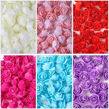 100Pieces Teddy Bear of Roses Foam Wedding Decorative Flowers for Home Diy Gifts
