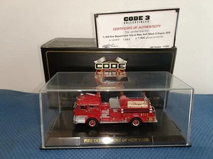 CODE 3 FDNY MACK C ENGINE 305 NEW YORK - 1/64 vigili fuoco pompieri - Imagen 1 de 5