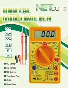 Digital Voltmeter Ohmmeter Amperemeter Multimeter Tester Messgerät Volt AC DC - Bild 1 von 3