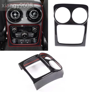 Gloss Black ABS Inner Rear Air Vent Outlet Panel Cover Fit For Jaguar XJ 2010-19 - Picture 1 of 9