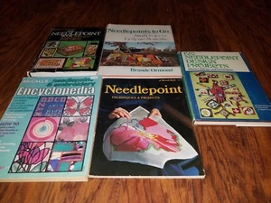 Lot of 5 Needlepoint books, Needle points to Go, The Needlepoint Book 1976 - Picture 1 of 1