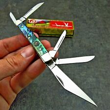 Crowing Rooster Kentucky Congress Abalone 5 Blade Folding Pocket Pen Knife