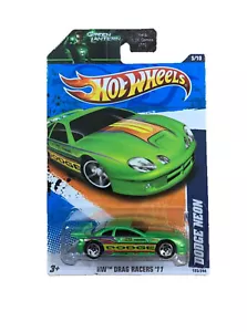 Hot Wheels 2011 HW Drag Racers Dodge Neon on Green Lantern Card - Picture 1 of 1