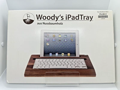 Woody´s iPad Tray Nussbaum iPad / Tablet Halterung inkl. Tastatur Einlass Apple - Bild 1 von 2