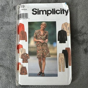 Simplicity Pattern 7519 Sz 18-22 Misses Petite Jacket Shorts Pants Y2K 90s - Picture 1 of 7