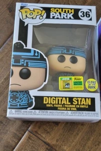 2022 SDCC EXCLUSIVE FUNKO OFFICIAL STICKER DIGITAL STAN SOUTH PARK GLOW  DARK 36 - Picture 1 of 1