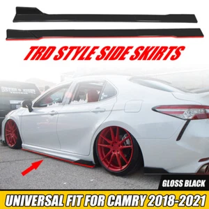 Style Red Gloss Side Skirt Extension Lip For Camry LE XLE SE XSE 2018-2022 - Picture 1 of 10