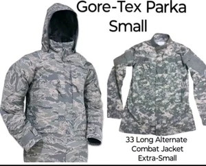Parka Camuflada Gore-Tex APECS Pequeña + Chaqueta de Combate Ligera 33Long Lote 2 Rayas de Tigre - Imagen 1 de 20