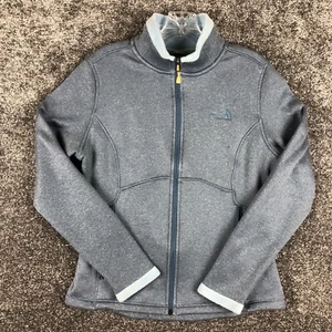 The North Face Agave Jacket Womens Medium Full Zip Fleece Lined Blue Hiking - Picture 1 of 11