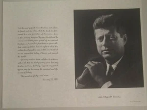 John Fitzgerald Kennedy Retrato Fotografía histórica 17"x22" Imprimir R J GASPER - Imagen 1 de 6