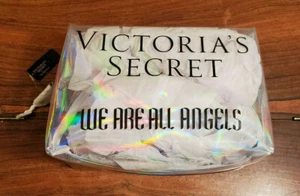 VICTORIA'S SECRET WE ARE ANGELS CLEAR IRIDESCENT MAKEUP TRAVEL BAG (NEW) - Picture 1 of 5