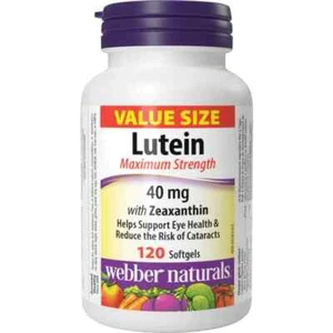 Webber Naturals Lutein 40 mg with 7 mg Zeaxanthin, 120 Softgels - Picture 1 of 2