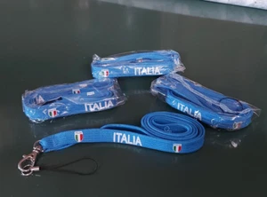 X1 FIGC Porta Badge Pass Portachiavi Nazionale Italia lanyard collarino Fujifilm - Picture 1 of 2