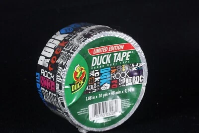 Ограниченный выпуск клейкая лента марки Duck тема ROCK 1,88 дюйма x 10 ярдов 2010 США новая нераспакованная - Изображение 1 из 4
