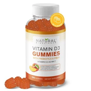 Sugar Free Vitamin D3 K2 Gummies - Vitamin D3 Gummies 5000 IU+K2 MK7 80 mcg K... - Picture 1 of 7