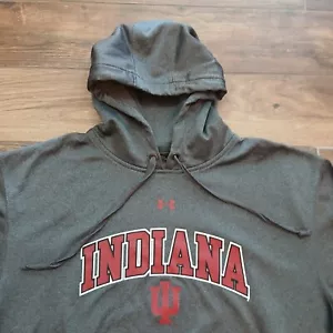 Indiana Hoosiers Hoodie Herren Extra Large Grau Under Armour Sweatshirt Pullover - Bild 1 von 8