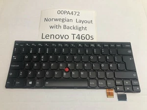 Teclado portátil para Lenovo T460S T470S Norwegian 00PA472 00PA554 01YT162 - Imagen 1 de 4