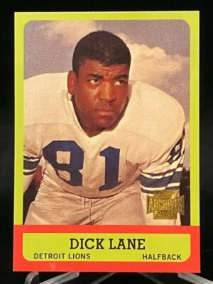 2001 Topps Archives 1963 Reprint #22 Dick Lane Detroit Lions - Image 1 of 2