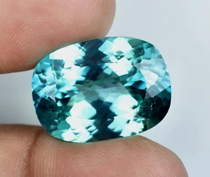 29.45 Ct Natural Greenish Neon Blue Paraiba Tourmaline Certified Loose Gemstone - Picture 1 of 7