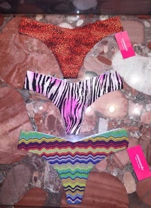 NWT Commando Seamless Cheetah Zebra Print Thong Panties Panty Women's S M L - Picture 1 of 8