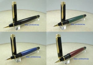 New Logo Black Red Green Blue Pelikan R600 Souveran Rollerball Pen - Picture 1 of 11