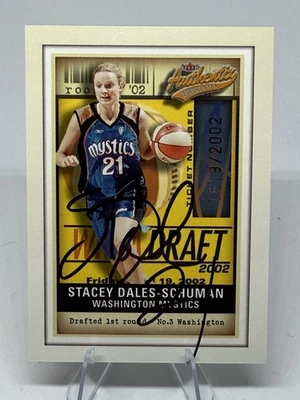2002-03 Fleer Authentix WNBA Rookie Stacey Dales-Schuman 0139/2002 #103 AUTO - Image 1 of 2